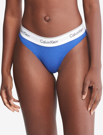 Calvin Klein Modern Cotton Thong Brief, Dazzling Blue, XS-L product photo