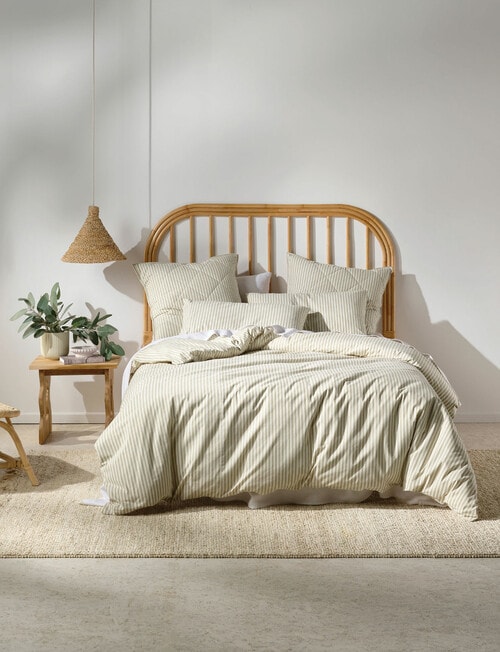 Linen House Pedro Duvet Cover Set, Eucalyptus product photo