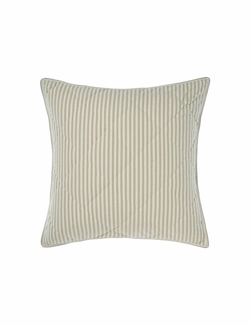 Linen House Pedro Quilted Sham Euro Pillowcase, Eucalyptus product photo View 02 L