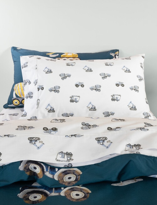 Linen House Kids Construction Crew Sheet Set product photo View 02 L