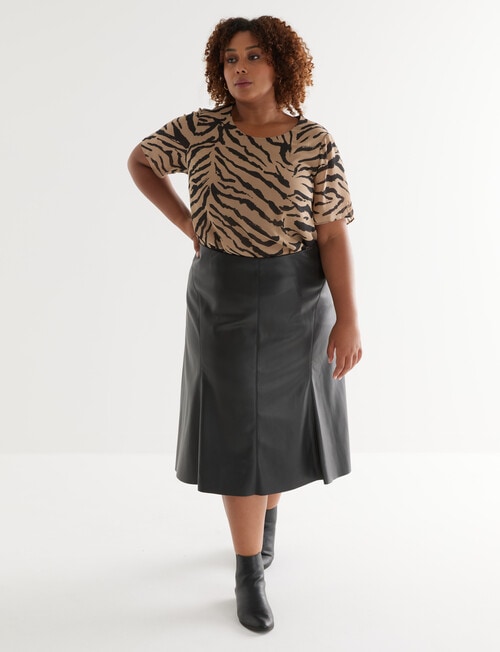 Studio Curve A Line Skirt, Black product photo View 03 L