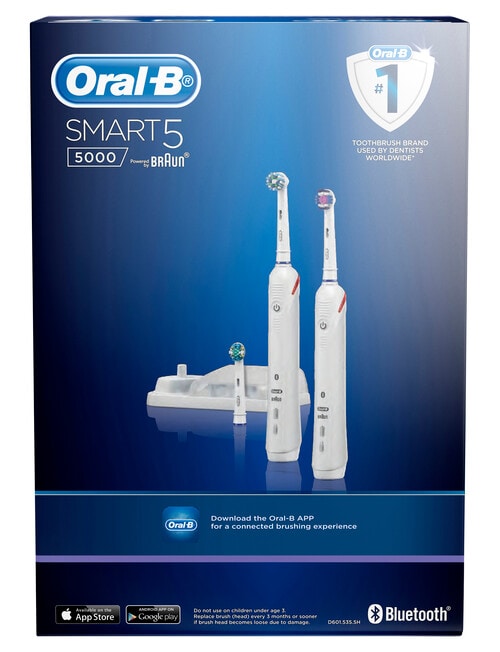 Oral B Smart 5 Dual Handle Electric Toothbrush - White, S5000DH product photo View 02 L