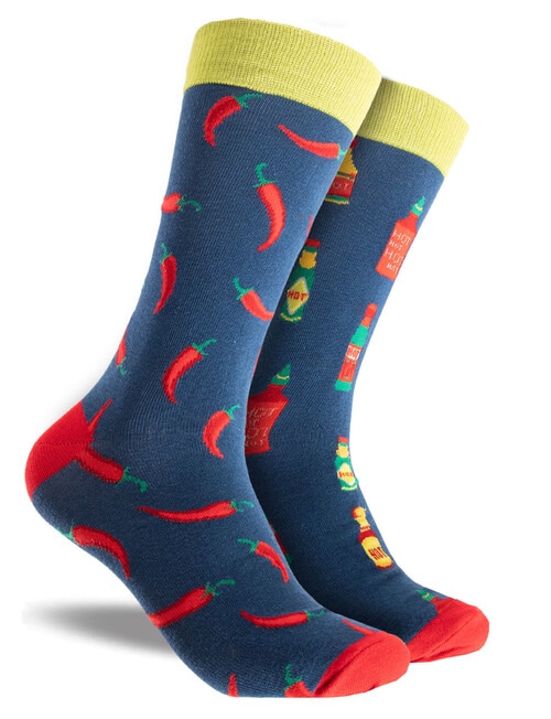 Mitch Dowd Chilli Hot Sauce Crew Socks, 2-Pack, Assorted product photo