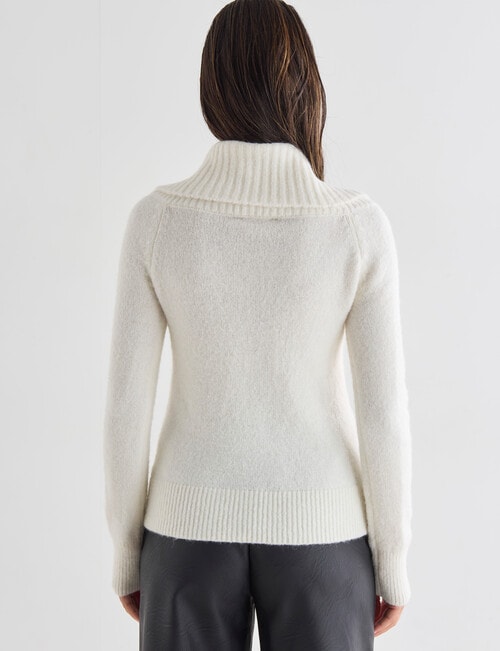 Whistle Long-Sleeve Cowl Neck Jumper, Winter White product photo View 02 L