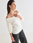 Whistle Long-Sleeve Cowl Neck Jumper, Winter White product photo View 06 S