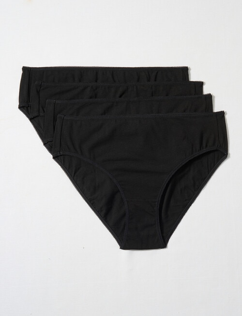 Lyric Hi-Cut Briefs, Black, 4-Pack, 8-26 product photo