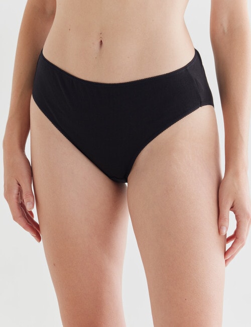 Lyric Hi-Cut Briefs, Black, 4-Pack, 8-26 product photo View 02 L