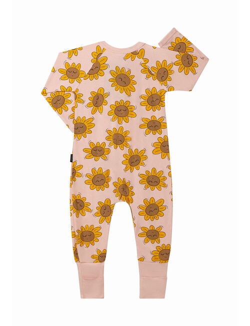 Bonds Sleepy Sunflowers Zip Wondersuit, Pink product photo View 02 L