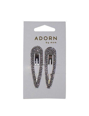 Vero Moda multipack of diamante hair clips in gold