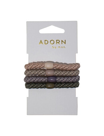 Adorn by Mae Woven Elastics, 4-Pack, Earthy product photo