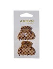 Adorn by Mae Check Claw Grips, 2-Pack, Brown product photo