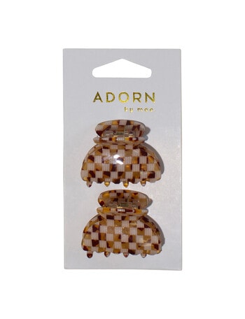 Adorn by Mae Check Claw Grips, 2-Pack, Brown product photo