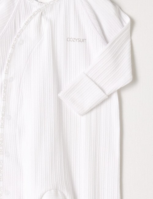 Bonds Pointelle Cozysuit, White product photo View 02 L