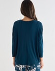 Whistle Sleep 3/4 Sleeve Batwing Top, Petrel product photo View 02 S