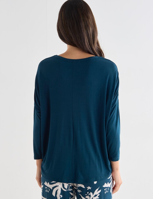 Whistle Sleep 3/4 Sleeve Batwing Top, Petrel product photo View 02 L