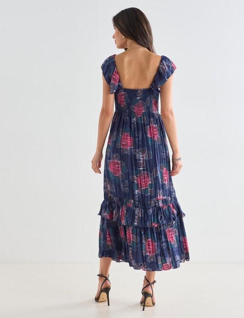Harlow V-Neck Flutter Sleeve Dress, Romance Floral product photo View 02 L
