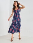 Harlow V-Neck Flutter Sleeve Dress, Romance Floral product photo View 03 S