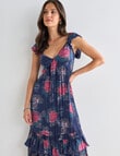 Harlow V-Neck Flutter Sleeve Dress, Romance Floral product photo View 05 S