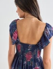 Harlow V-Neck Flutter Sleeve Dress, Romance Floral product photo View 06 S