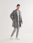 Laidlaw+Leeds Casual Textured Car Coat, Grey product photo View 03 S