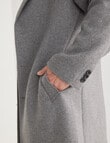 Laidlaw+Leeds Casual Textured Car Coat, Grey product photo View 04 S