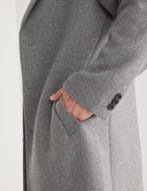 Laidlaw+Leeds Casual Textured Car Coat, Grey product photo View 04 L