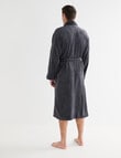 Chisel Fleece Robe, Charcoal product photo View 02 S