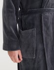 Chisel Fleece Robe, Charcoal product photo View 03 S