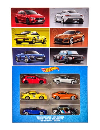 Hot Wheels European Themed Cars, 6-pack product photo