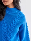 Zest Cable Knit Jumper, Olympic Blue product photo View 04 S
