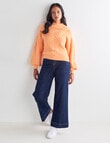 Zest Cable Knit Jumper, Apricot Crush product photo View 03 S