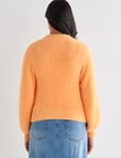 Zest Fluffy Knit Jumper, Apricot Crush product photo View 02 S