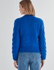 Zest Chunky Cable Knit Jumper, Royal Blue product photo View 02 S
