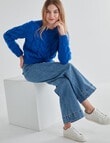 Zest Chunky Cable Knit Jumper, Royal Blue product photo View 03 S