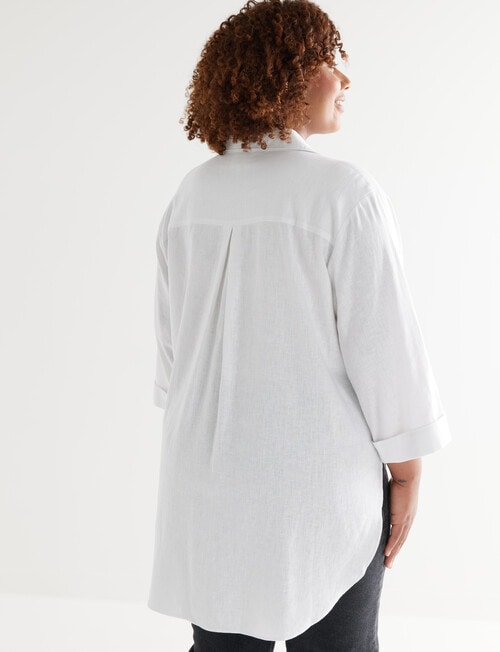 Studio Curve Longline Shirt, White product photo View 02 L