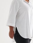 Studio Curve Longline Shirt, White product photo View 04 S