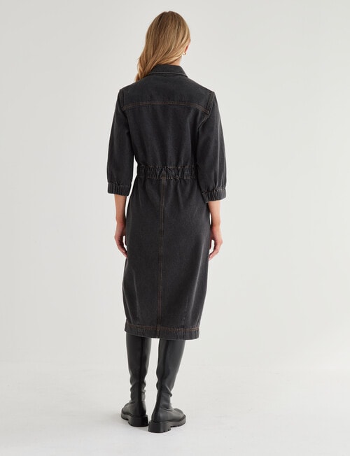 Mineral Lennon Denim Dress, Black product photo View 02 L
