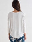 Whistle Sleep 3/4 Sleeve Batwing Top, Ivory product photo View 02 S