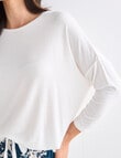 Whistle Sleep 3/4 Sleeve Batwing Top, Ivory product photo View 04 S