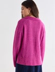 Mineral Olly Alpaca Blend Sweater, Magenta product photo View 02 S