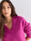 Mineral Olly Alpaca Blend Sweater, Magenta product photo View 04 S