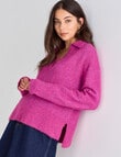 Mineral Olly Alpaca Blend Sweater, Magenta product photo View 05 S
