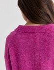 Mineral Olly Alpaca Blend Sweater, Magenta product photo View 07 S