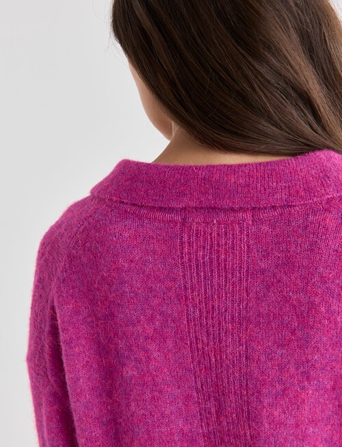 Mineral Olly Alpaca Blend Sweater, Magenta product photo View 07 L