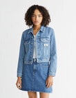 Calvin Klein Cropped 90S Denim Jacket, Denim Light product photo
