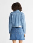 Calvin Klein Cropped 90S Denim Jacket, Denim Light product photo View 02 S