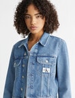 Calvin Klein Cropped 90S Denim Jacket, Denim Light product photo View 03 S