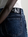 Calvin Klein Authentic Bootcut Front Split Jean, Dark Denim product photo View 03 S