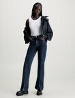 Calvin Klein Authentic Bootcut Front Split Jean, Dark Denim product photo View 04 S