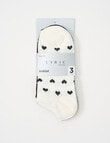 Lyric Cotton Rich Hearts Anklet Socks, 3-Pack, 4-11 product photo View 02 S